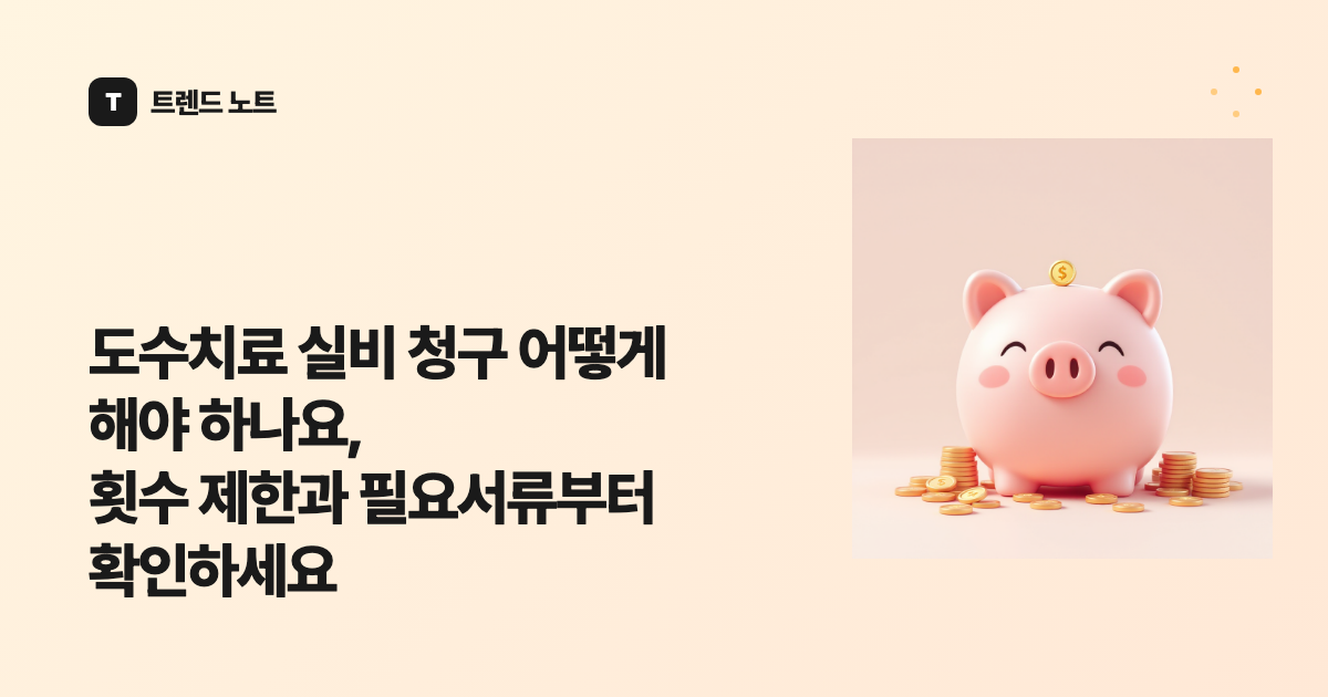 도수치료 실비 청구 어떻게 해야 하나요, 횟수 제한과 필요서류부터 확인하세요